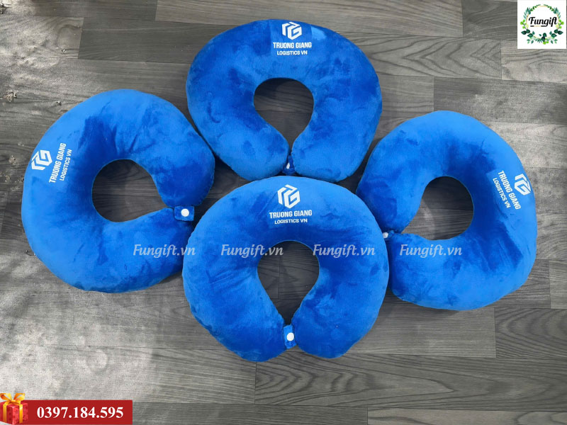 Xưởng gối cổ quà tặng in logo theo yêu cầu