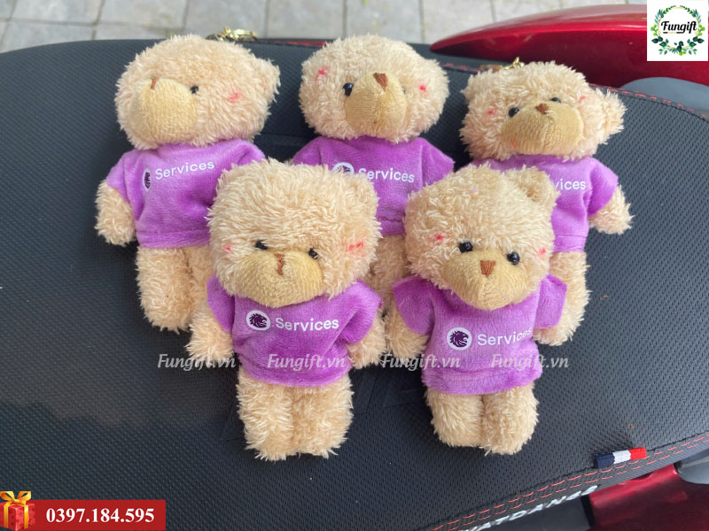 Xưởng sản xuất gấu bông móc khoá in logo