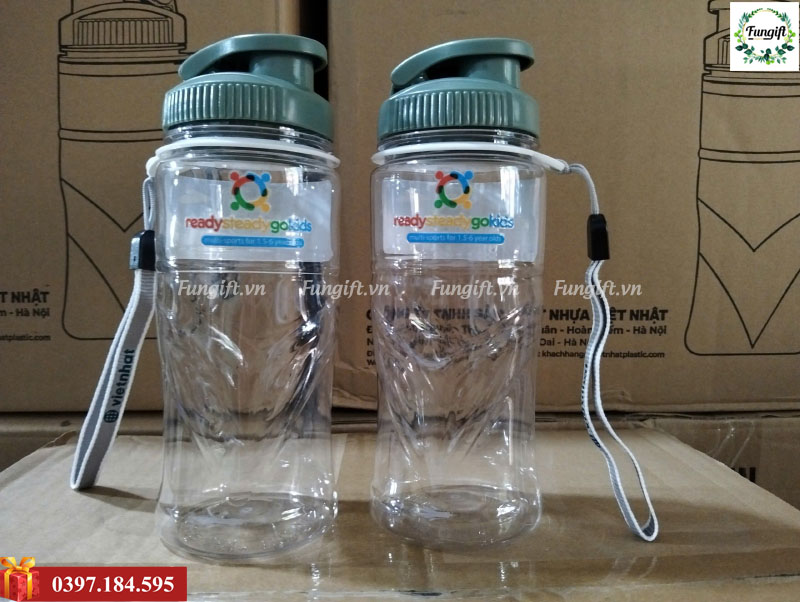 Bình nước học sinh 550ml in logo