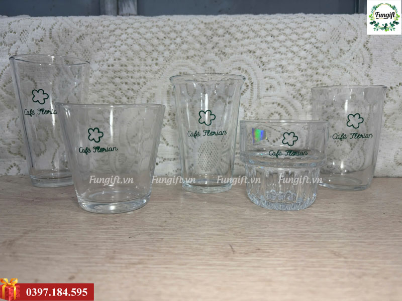 Các mẫu cốc thủy tinh in logo giá rẻ
