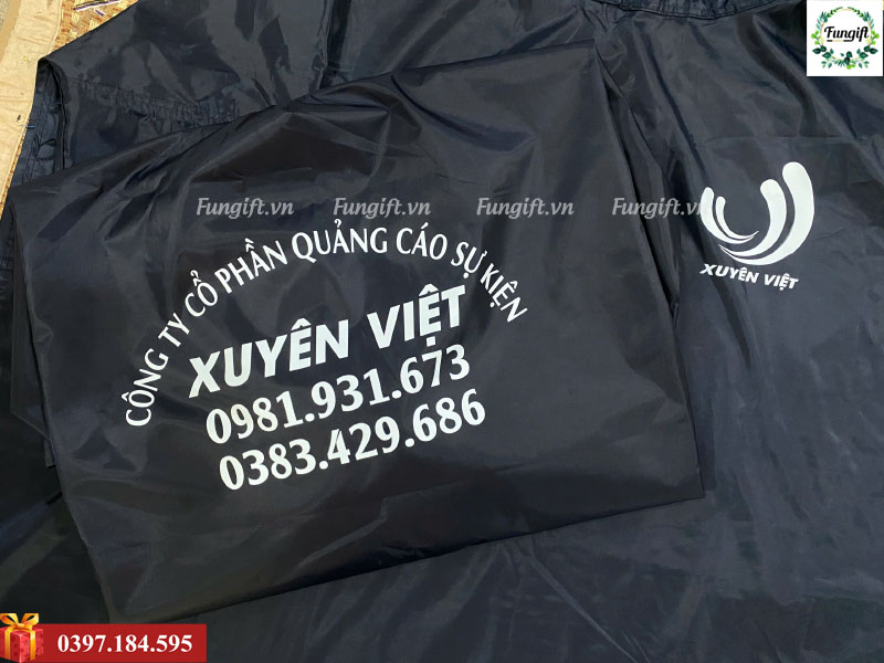 Cung cấp áo mưa cá nhân in chữ