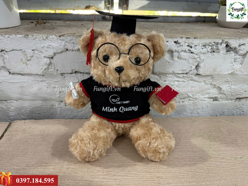 Gấu bông 30cm in logo theo yêu cầu