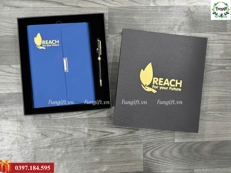 Giftset sổ bút kèm hộp in logo