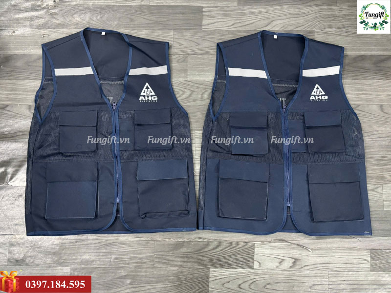 In logo lên áo gile bảo hộ