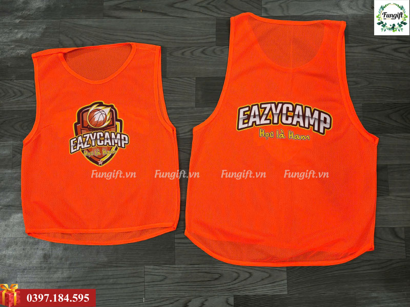 Mẫu áo lưới bib in số lượng lớn