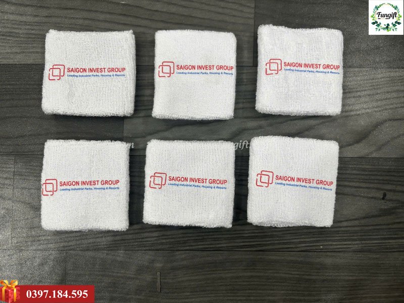 Mẫu băng đô tay trắng in logo giá rẻ