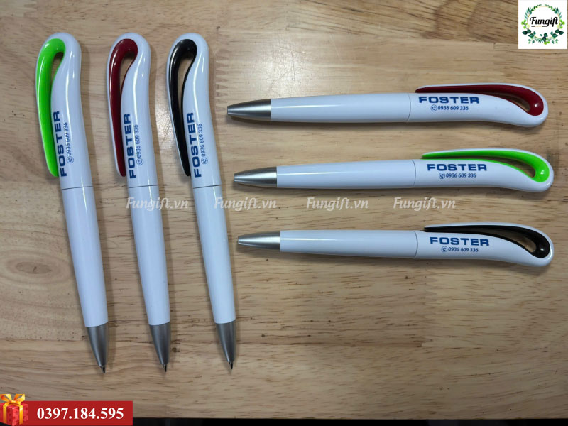 Mẫu bút bi nhựa in logo quảng cáo