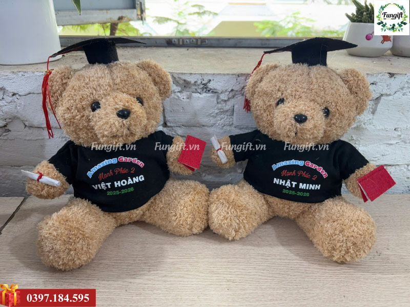 Mẫu gấu bông in theo yêu cầu