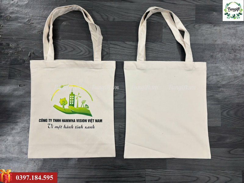 Mẫu túi vải canvas in theo yêu cầu