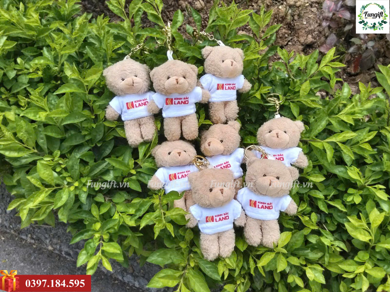 Móc khóa gấu bông in số lượng lớn