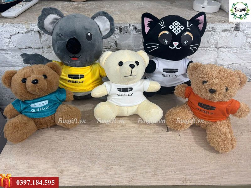 Xưởng in thú bông mix hoạt hình dễ thương
