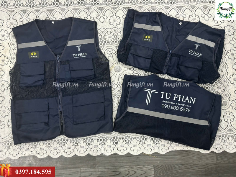 Áo gile bảo hộ giá rẻ in may theo yêu cầu