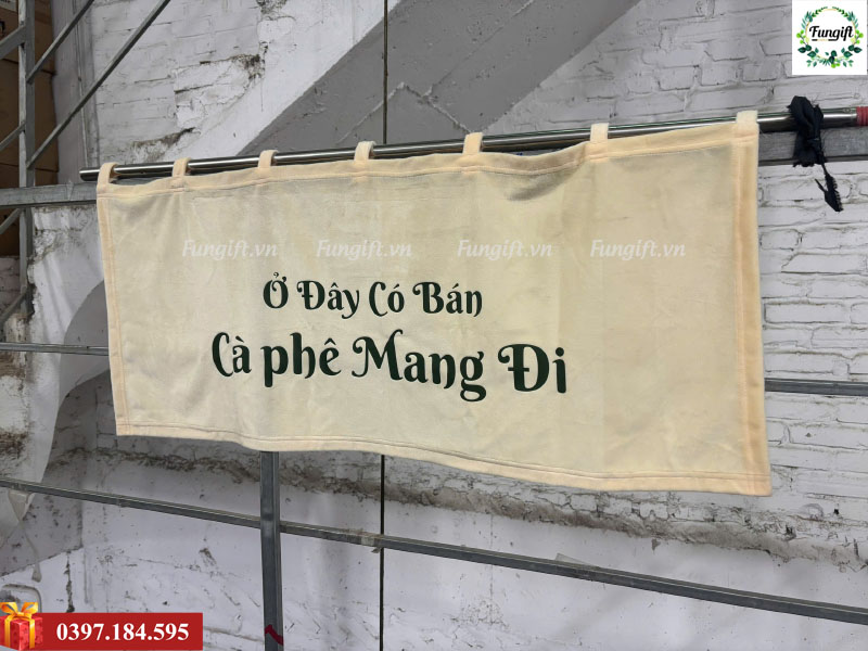 Bảng hiệu vải cửa hàng