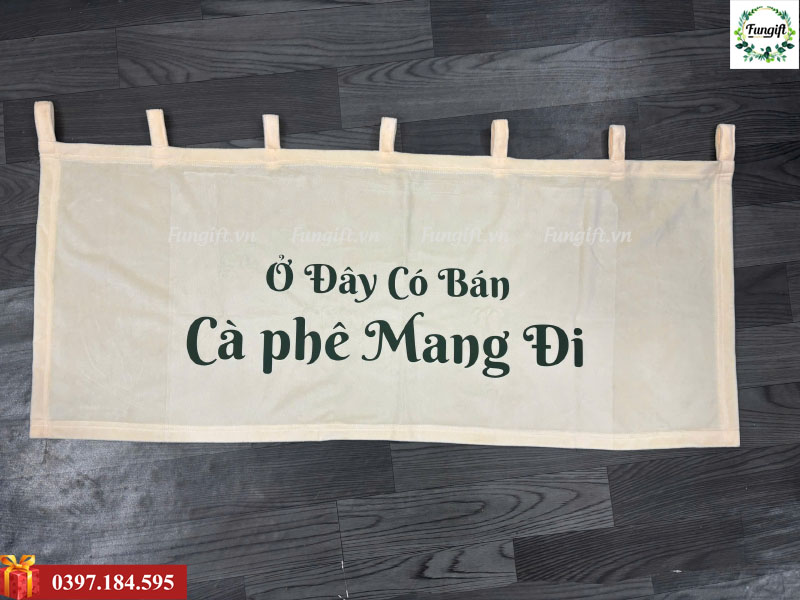 Bảng hiệu vải in tên thương hiệu