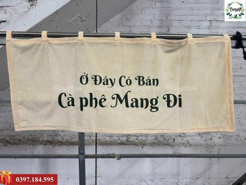 Bảng hiệu vải may theo yêu cầu