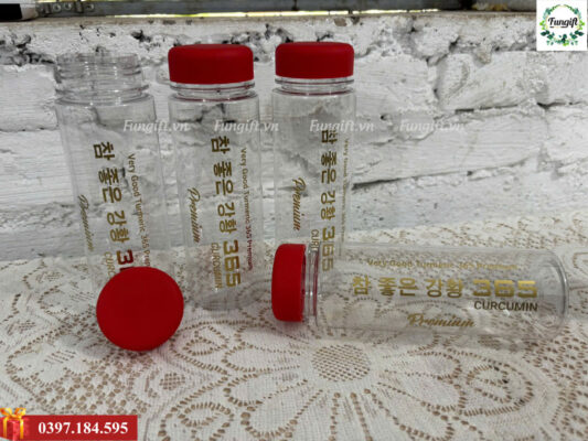 Bình nước nhựa in logo theo yêu cầu