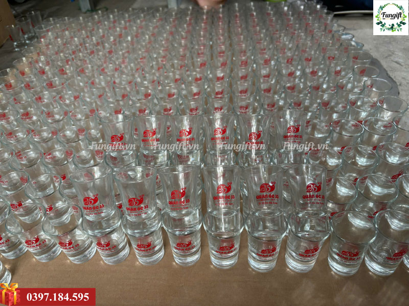 Bộ ly uống rượu 12 chiếc in logo