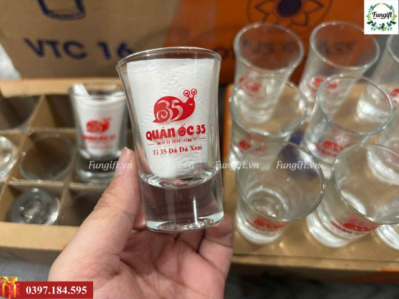 Bộ ly uống rượu in logo theo yêu cầu