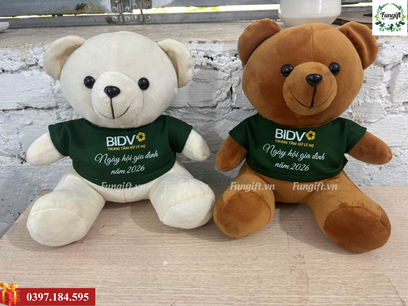 Gấu bông in logo Hà Nội