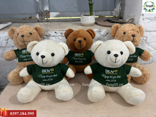 Gấu bông in logo theo yêu cầu