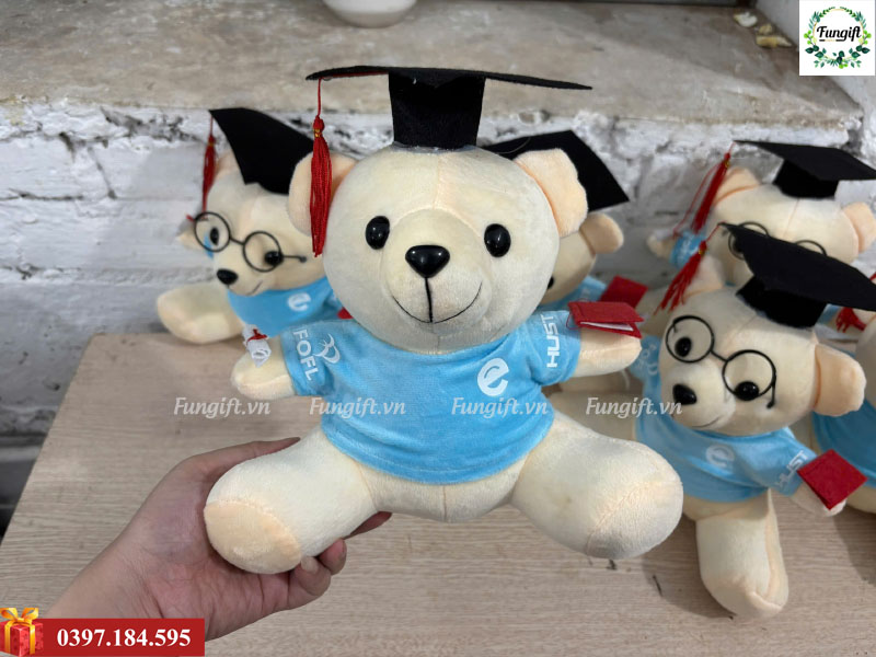 Gấu tốt nghiệp giá rẻ in logo