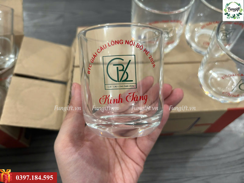 In cốc thuỷ tinh theo yêu cầu