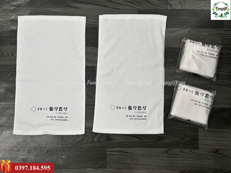 Khăn mặt in logo theo yêu cầu