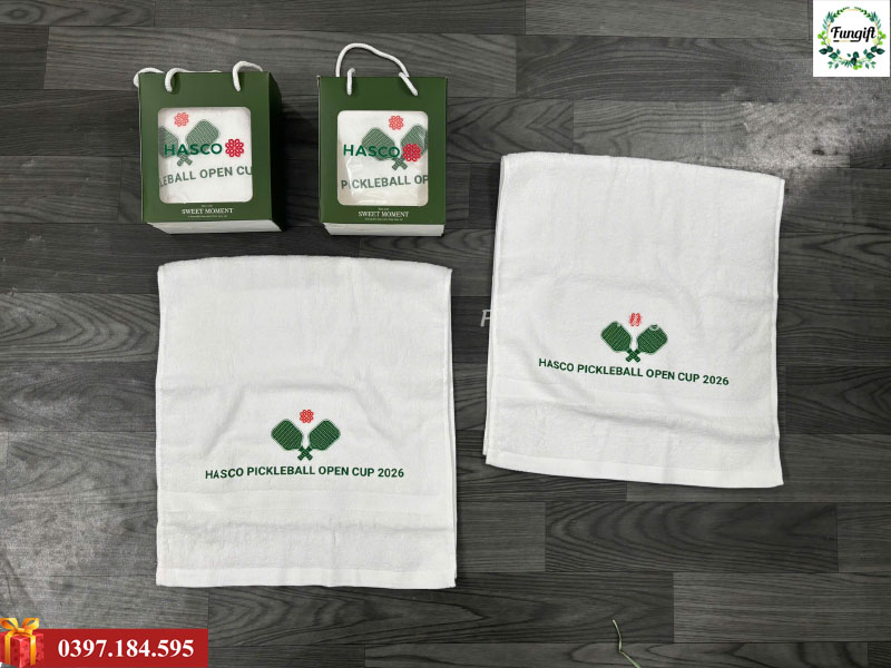 Khăn quà tặng công ty doanh nghiệp in logo