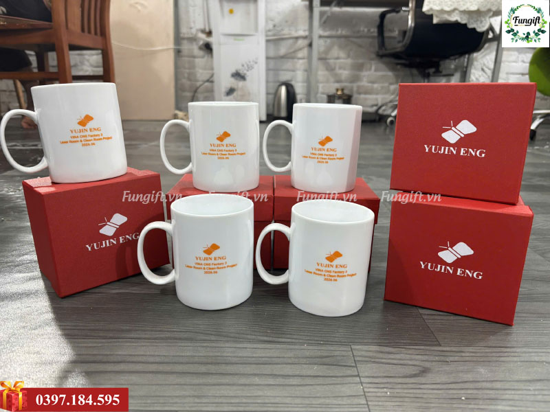 Ly sứ, cốc sứ Bát Tràng in logo