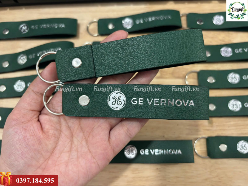 Móc khoá da quà tặng in logo