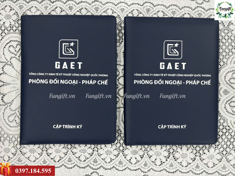 Sản xuất bìa trình ký da, bìa kẹp tài liệu da cao cấp