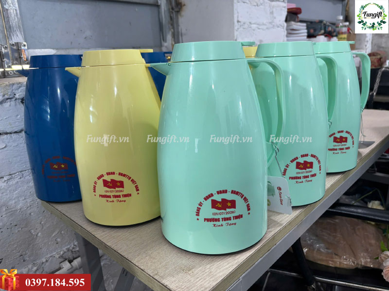 Xưởng in logo lên ấm giữ nhiệt