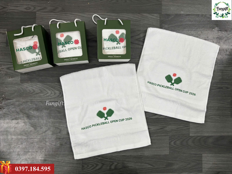Xưởng khăn quà tặng in logo và đóng gói theo yêu cầu