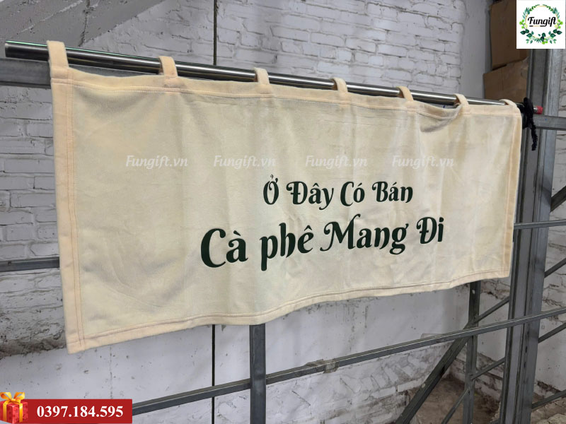 Xưởng may bảng hiệu vải