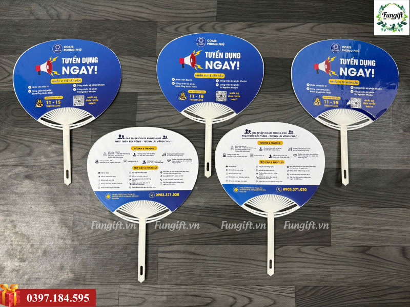 Báo giá in quạt decal cầm tay