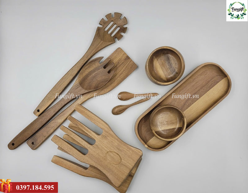 Cung cấp dụng cụ bếp gỗ keo giá rẻ