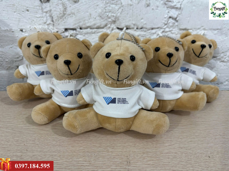 Đặt in gấu bông móc khóa số lượng lớn