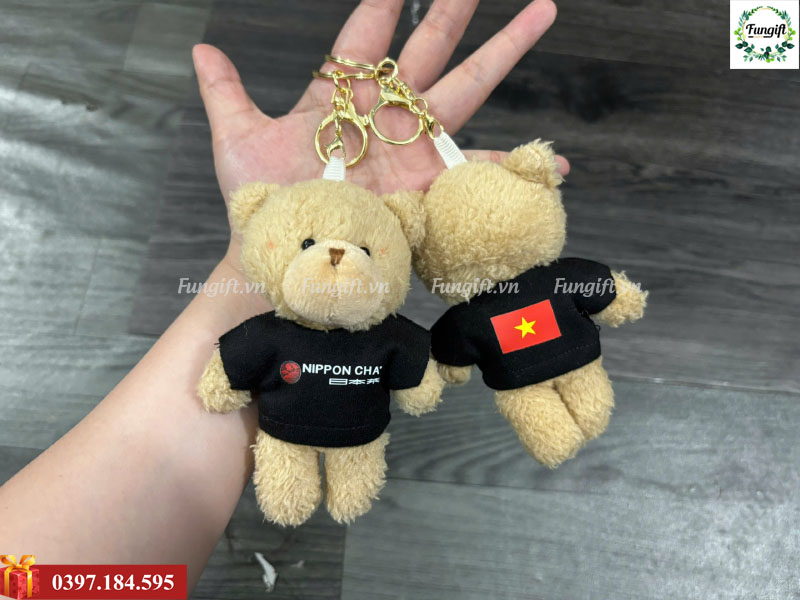 Dịch vụ in logo gấu móc khóa