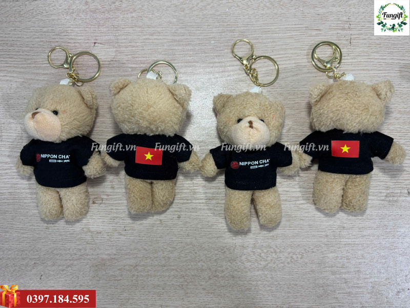 In móc khóa gấu bông theo yêu cầu