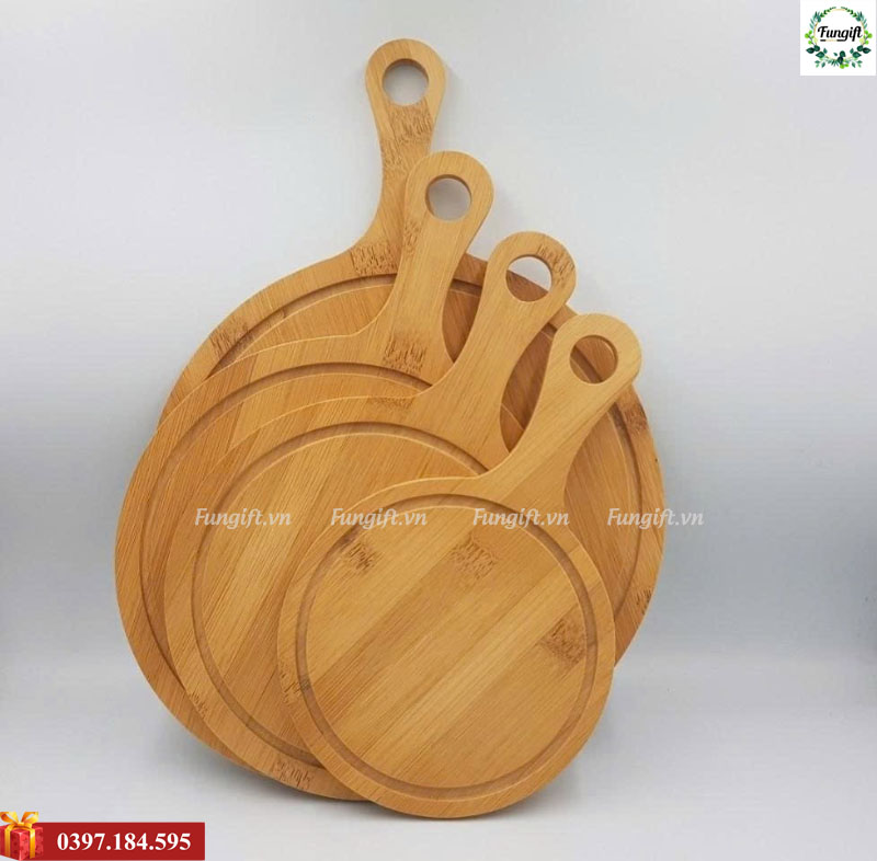 Khay gỗ decor in khắc logo