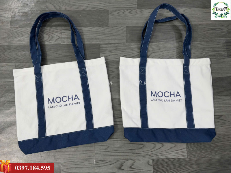 Quà tặng khuyến mãi túi canvas in logo