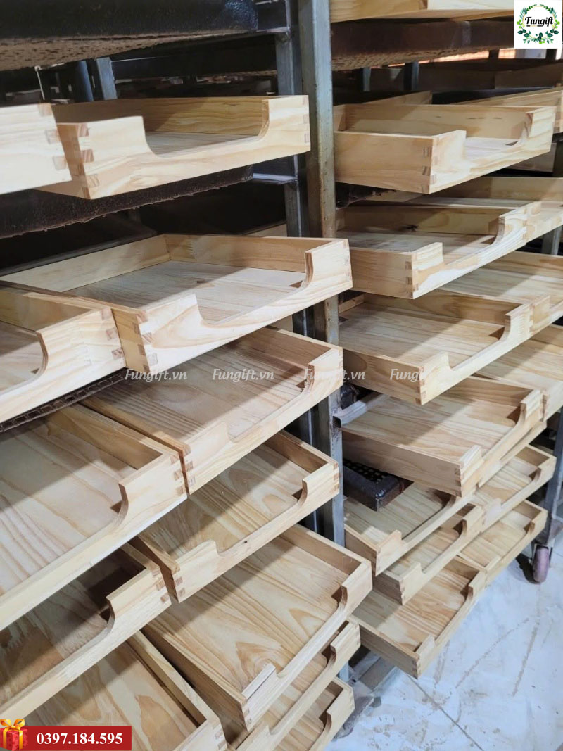 Sỉ lẻ khay gỗ in khắc gia công