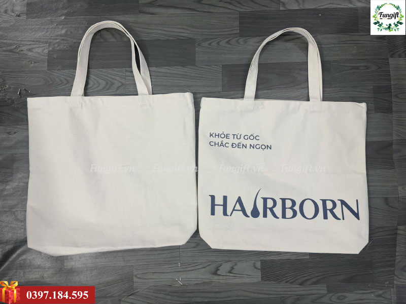 Túi vải canvas in logo thương hiệu