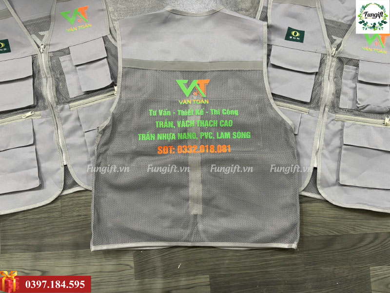 Áo gile phản quang bảo hộ in logo theo yêu cầu