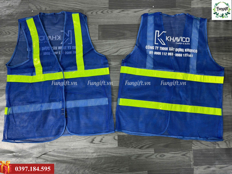 Áo phản quang lưới in logo theo yêu cầu