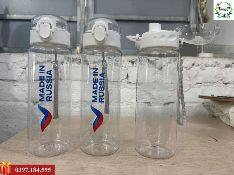 Bình nước nhựa in theo yêu cầu