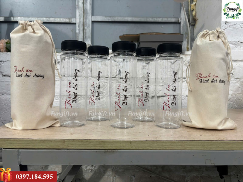 Bình nước nhựa my bottle có in logo doanh nghiệp