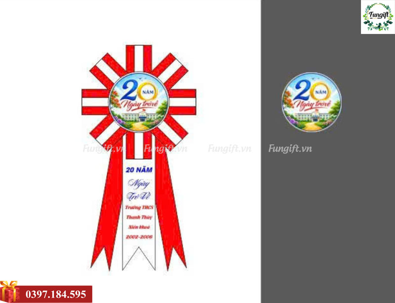 Hoa cài áo in theo yêu cầu