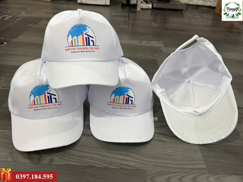 In logo lên mũ vải lưỡi trai theo yêu cầu