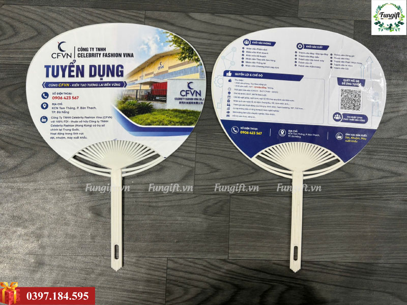 In quạt nhựa cầm tay giá rẻ theo yêu cầu
